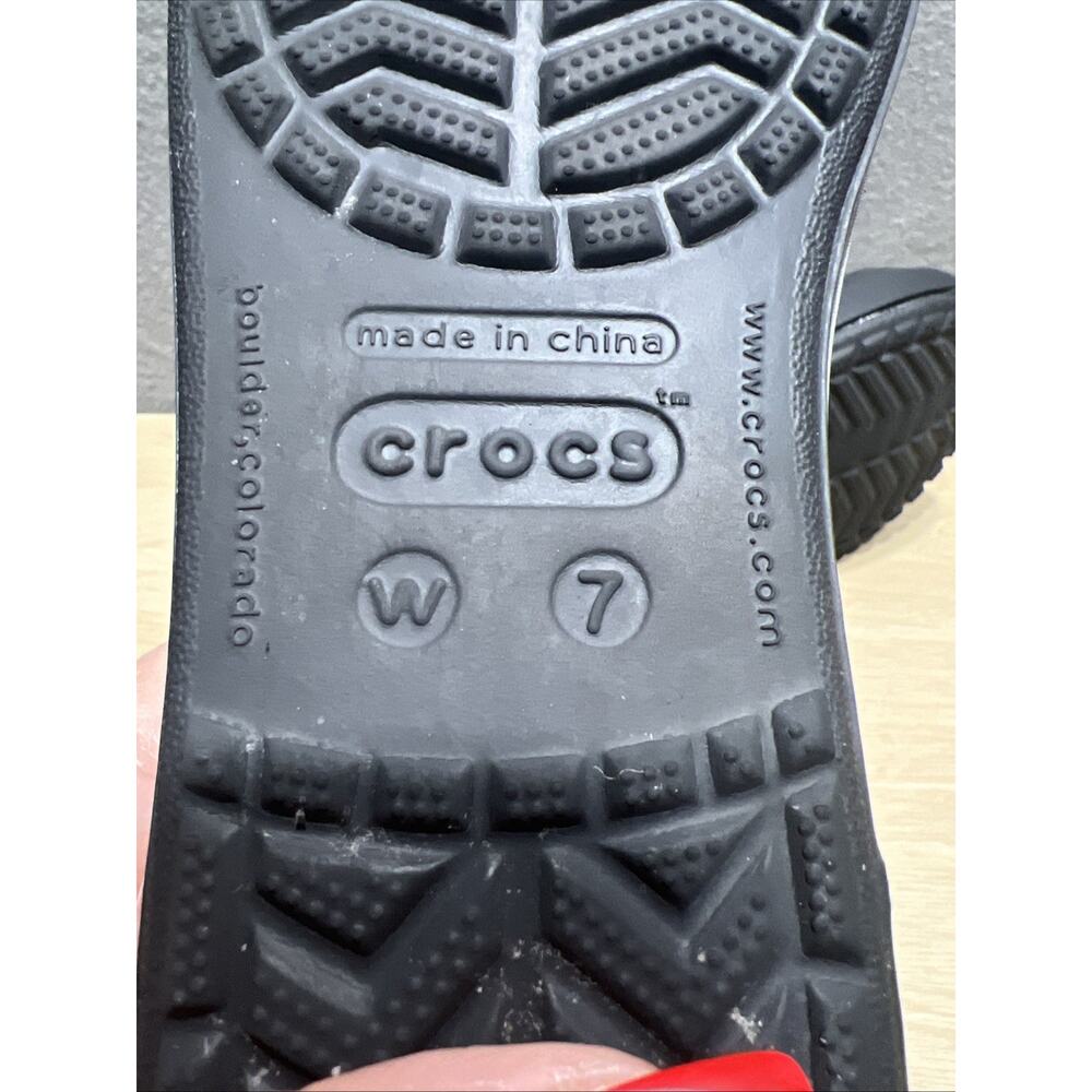 Crocs Loafer Crocband 2.5 Black Slip On Adjustable Strap Comfort Womens Size 7 - Picture 9 of 10